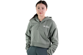 Women's Quarter Zip Cropped Hoodie