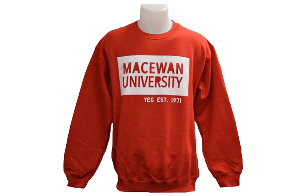 MacEwan x YEG Red Crewneck