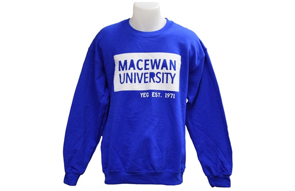 MacEwan x YEG Blue Crewneck